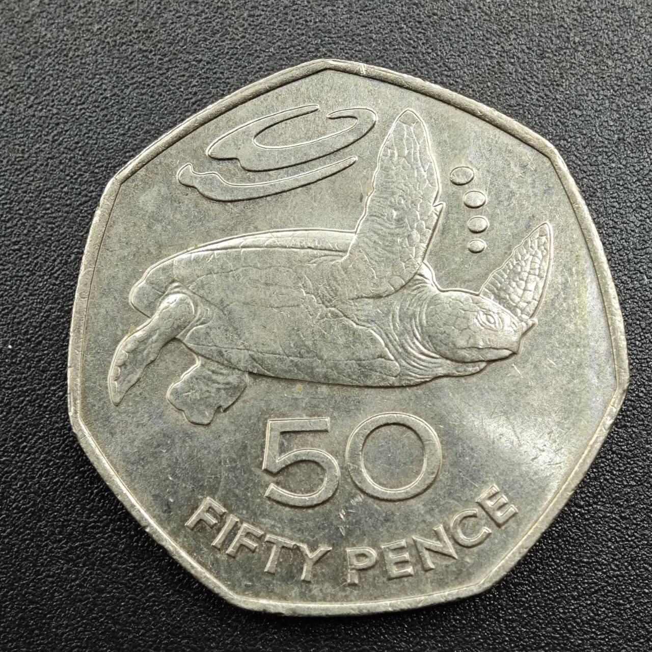 【淘币小摊】实时拍第七百七十九拍   散币场   满百包邮可预留二周 每周一统一发货   圣赫勒拿1984年50便士镍币