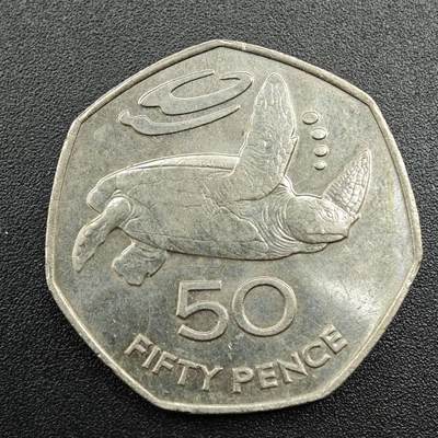 【淘币小摊】实时拍第七百七十九拍   散币场   满百包邮可预留二周 每周一统一发货   - 圣赫勒拿1984年50便士镍币