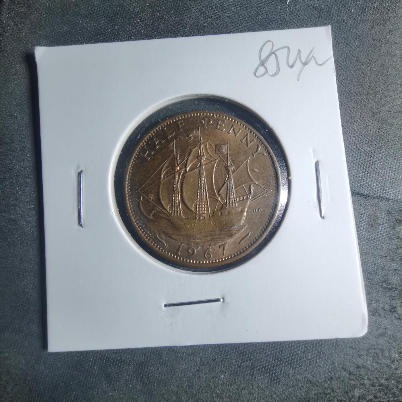 沼泽如烟--第885场 英国1967年半便士