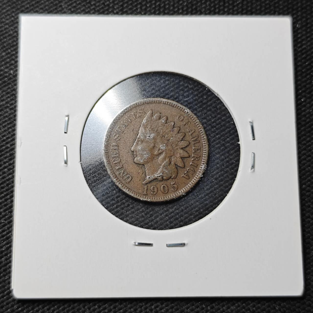 KK钱币收藏小铺  第361场  2月预留时间 周末发货  1905美国1分铜币