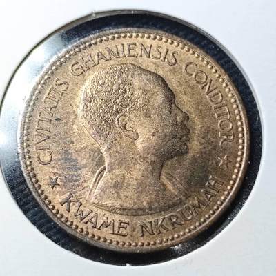 KK钱币收藏小铺  第361场  2月预留时间 周末发货 -  1958加纳1便士铜币