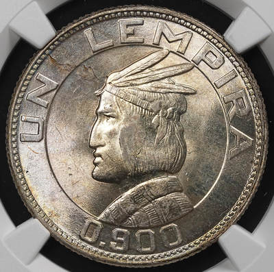修遠堂世界钱币第九十一期 - NGC MS64 1937年洪都拉斯1 LEMPIRA银币