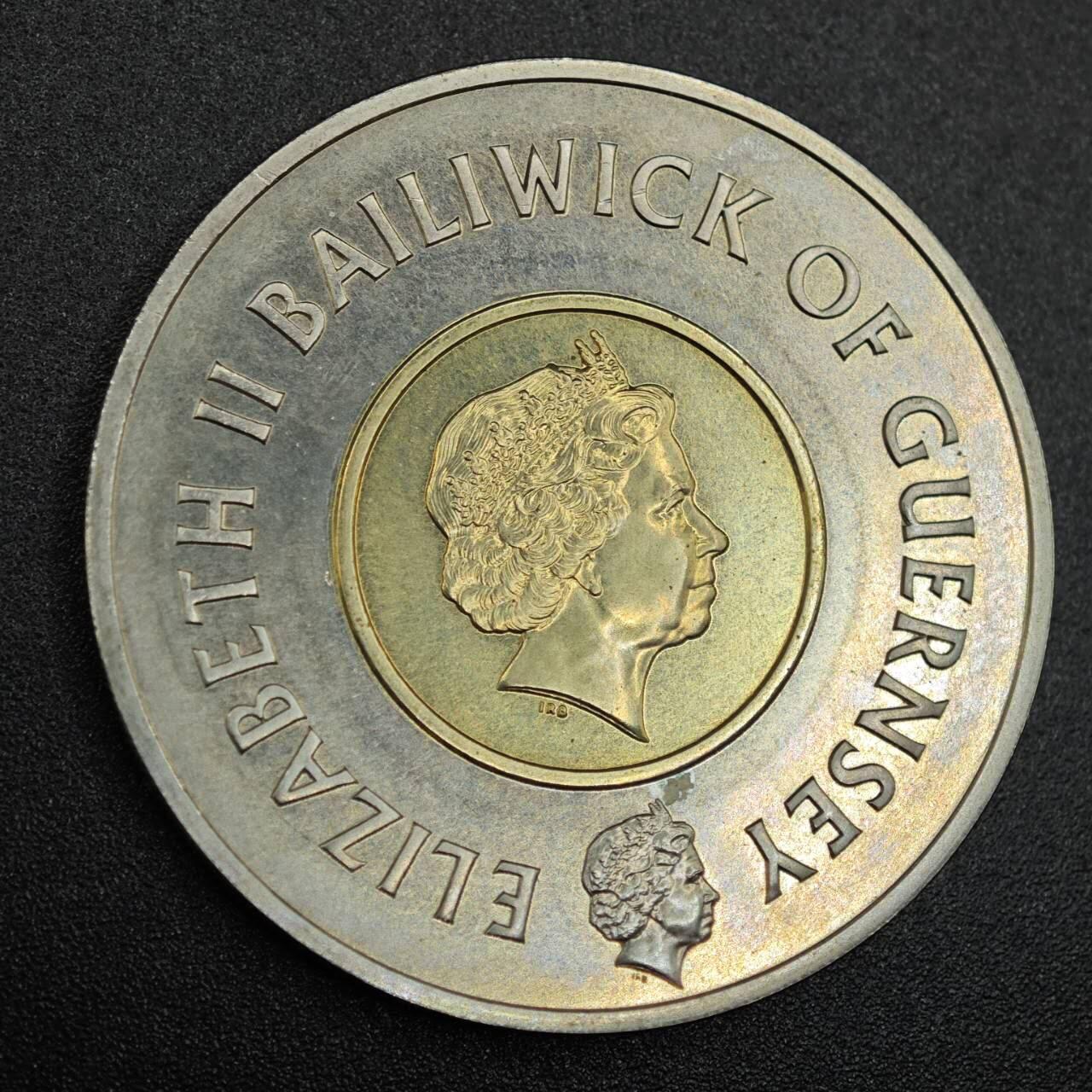 【淘币小摊】实时拍第七百七十九拍   散币场   满百包邮可预留二周 每周一统一发货   根西岛1999年千禧年5镑纪念币