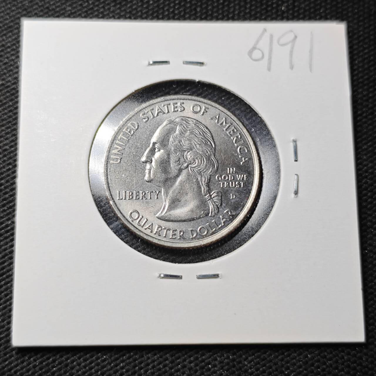 KK钱币收藏小铺  第361场  2月预留时间 周末发货  美国25分纪念币 好品