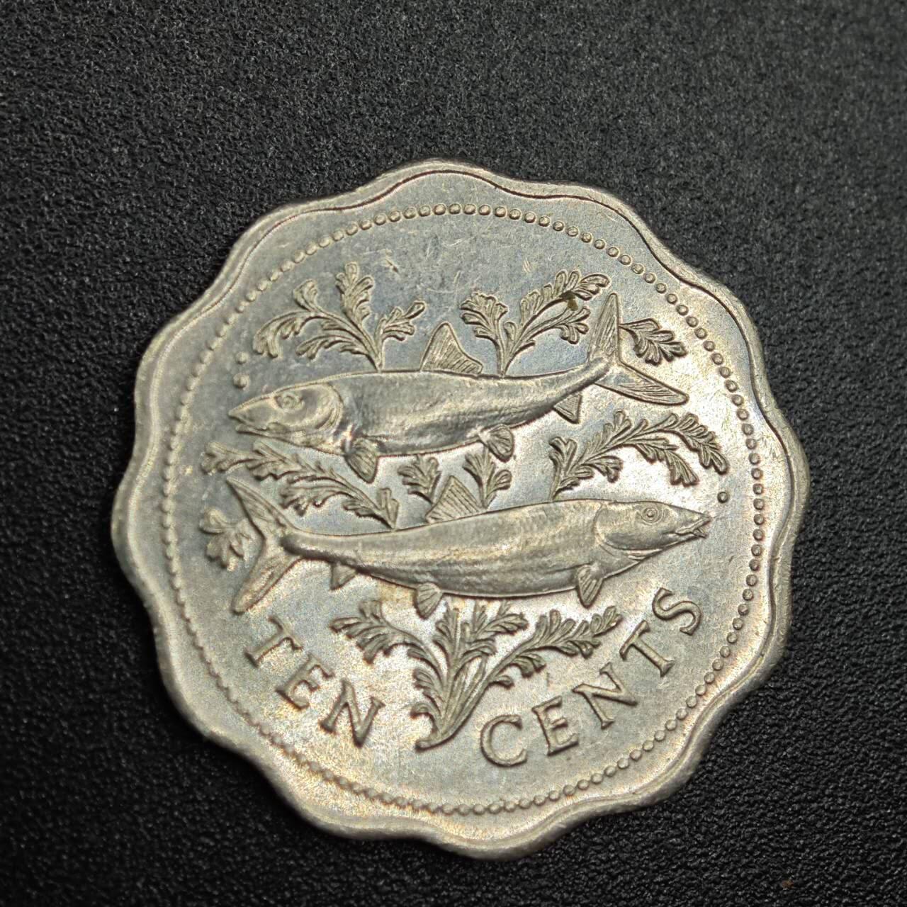 【淘币小摊】实时拍第七百七十九拍   散币场   满百包邮可预留二周 每周一统一发货   巴哈马1982年10分镍币