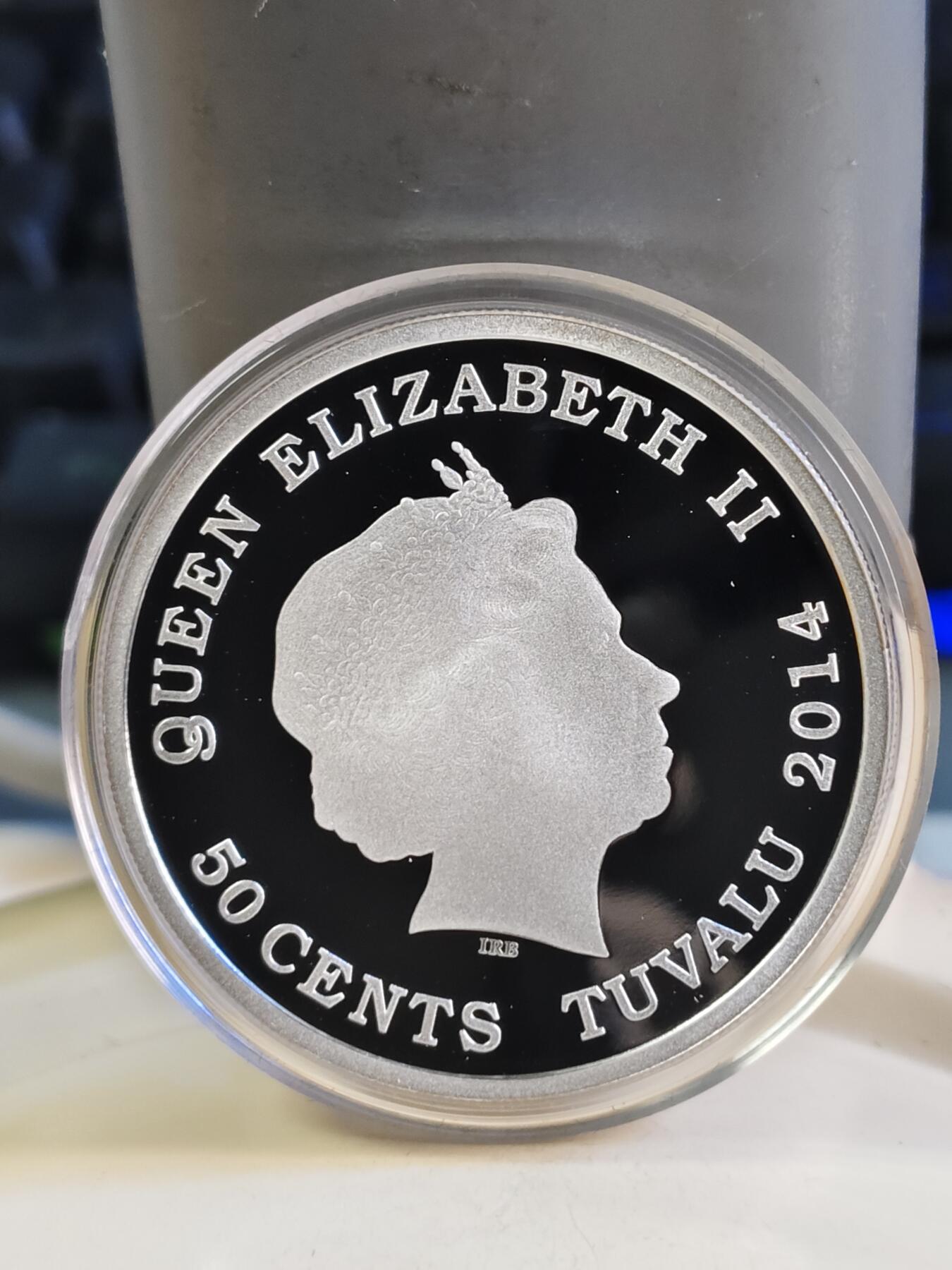 第180期拍卖【长期征集拍品】【北京币展专场】  图瓦卢2014年50分3枚彩色精制银币套 马年（福禄寿） 15.91克*3枚，999银 发行量小于1500套 盒证全 澳大利亚铸造，证书号1266