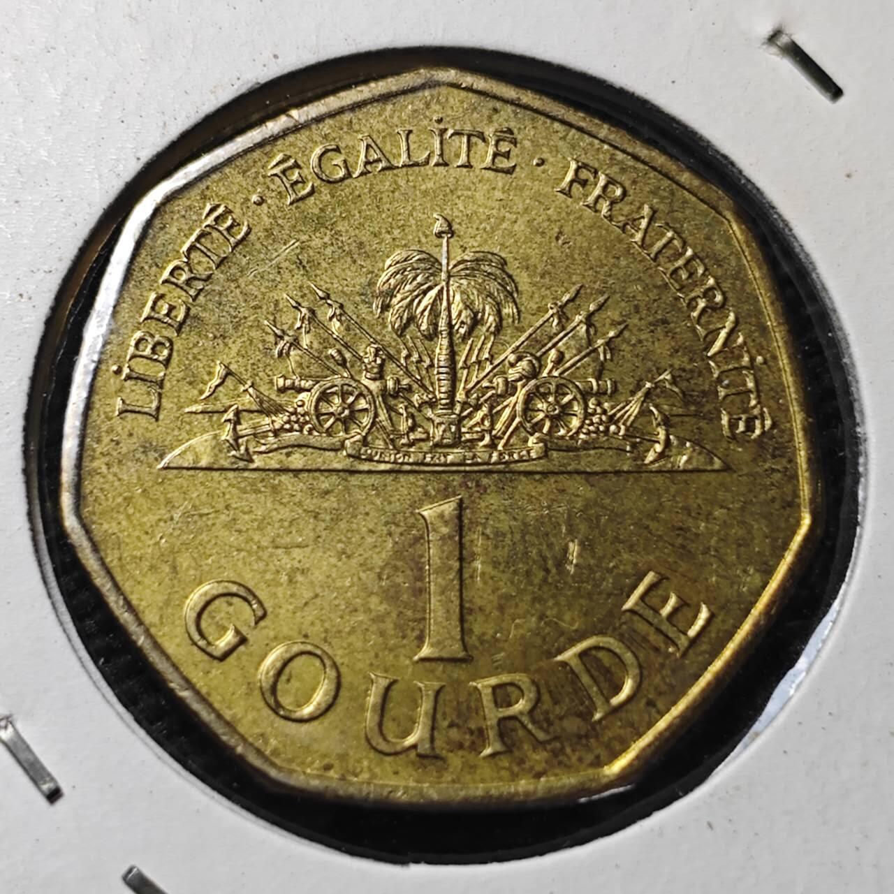 KK钱币收藏小铺  第361场  2月预留时间 周末发货  1995海地1古德