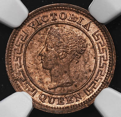 修遠堂世界钱币第九十一期 - NGC MS63RB 1890年英属锡兰1/4分铜币