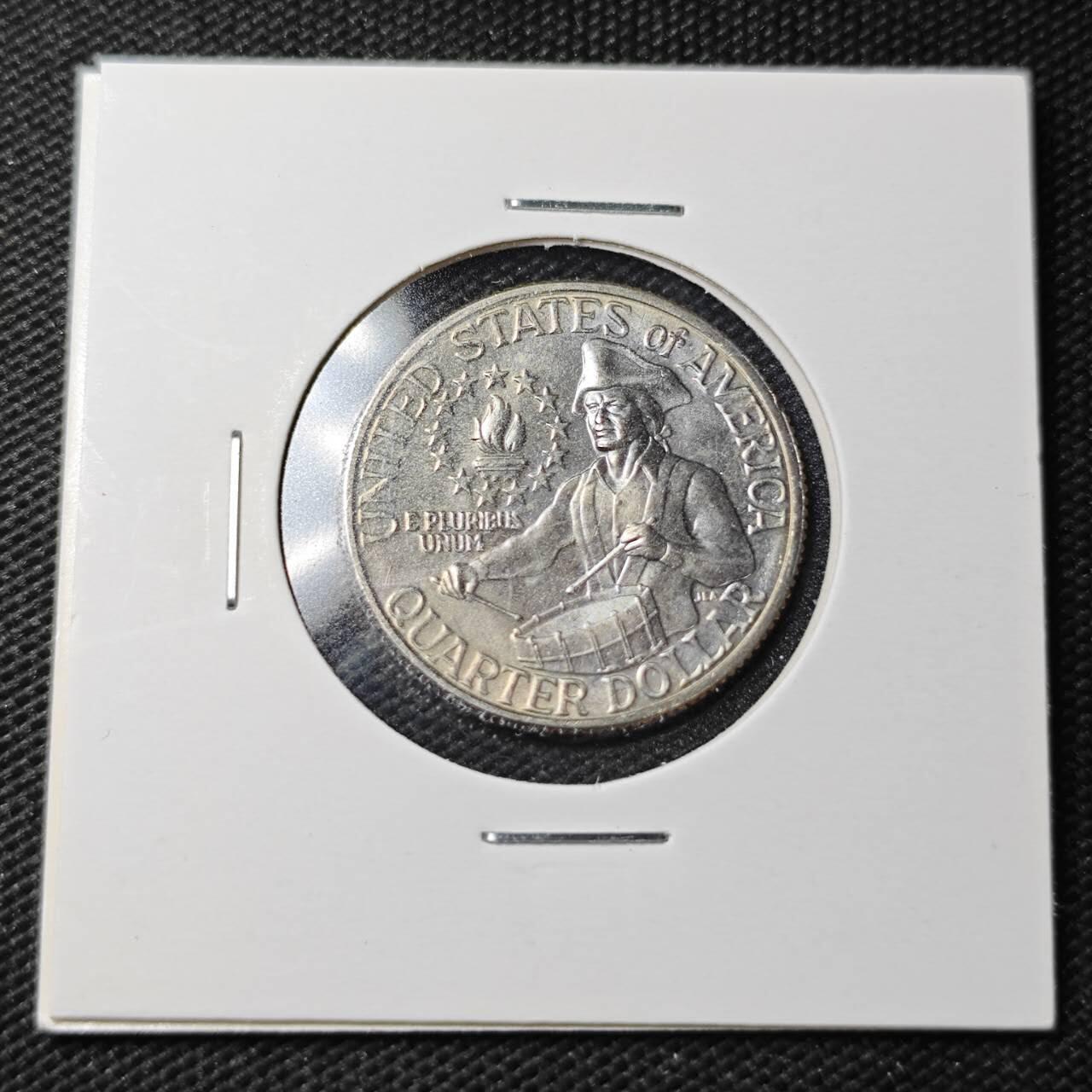 KK钱币收藏小铺  第361场  2月预留时间 周末发货  1976美国25分纪念币 建国200周年纪念