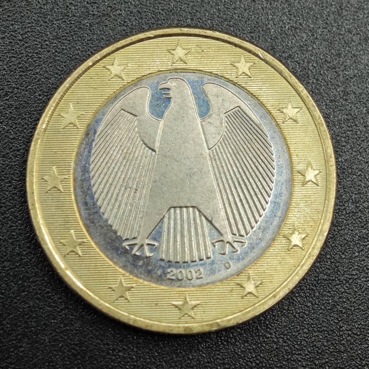 【淘币小摊】实时拍第七百七十九拍   散币场   满百包邮可预留二周 每周一统一发货   德国2002年1欧元