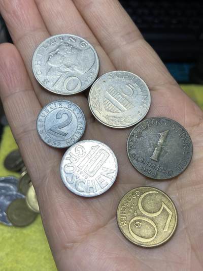 2025年第一百一十九场(总第一百四十五场）外国好品散币(免佣金) - 奥地利🇦🇹6枚：1974年10先令，1972年5先令，1952年2格罗申，1978年10格罗申，1972年1先令，1964年50格罗申