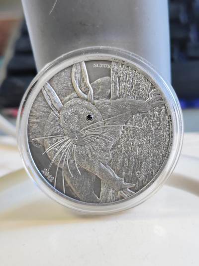 第180期拍卖【长期征集拍品】【北京币展专场】 - 1盎司原厂盒证帕劳2012年红松鼠镶嵌水晶仿古银币999银31.1克直径38.61毫米发行量仅1000枚