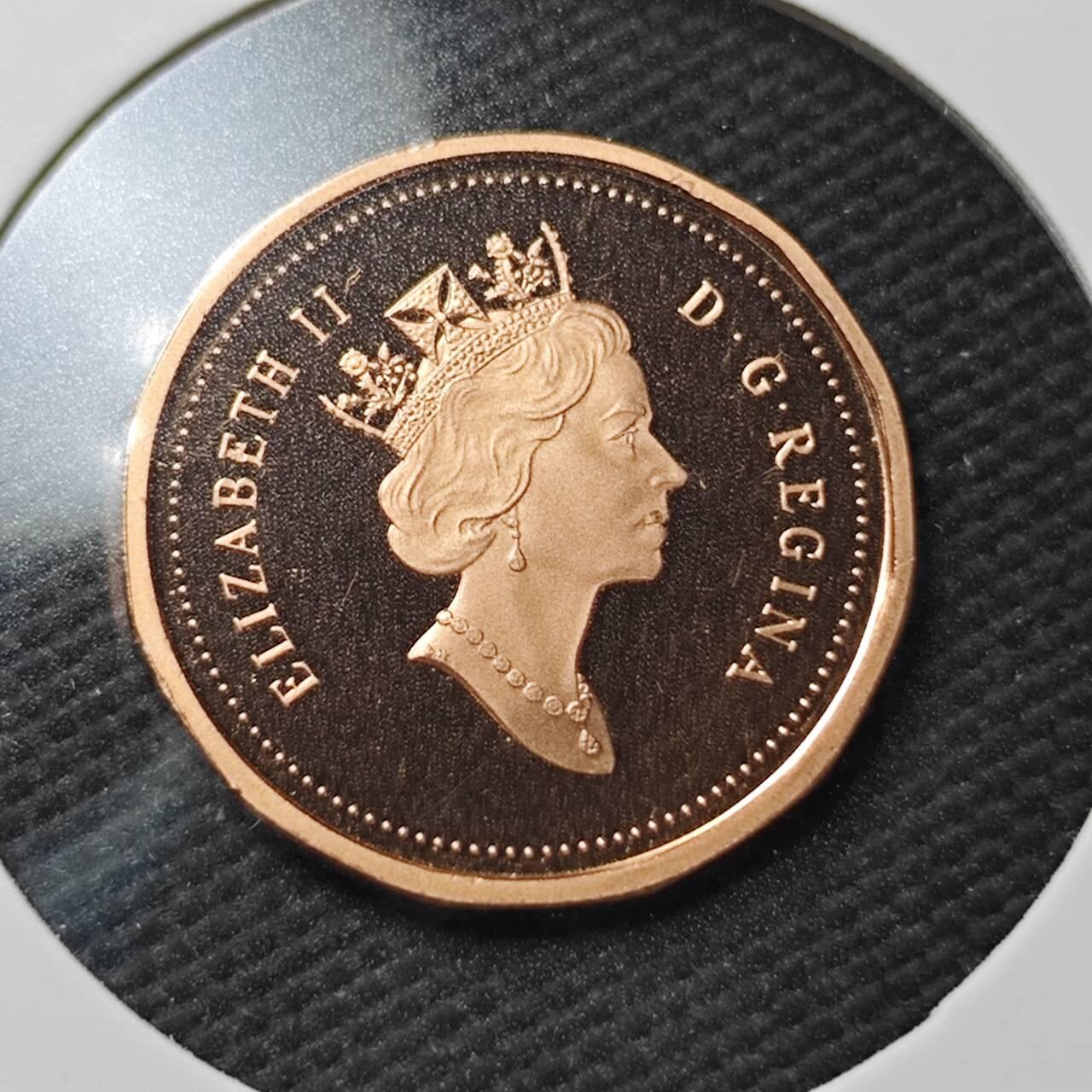 KK钱币收藏小铺  第361场  2月预留时间 周末发货  1995加拿大1分精制币