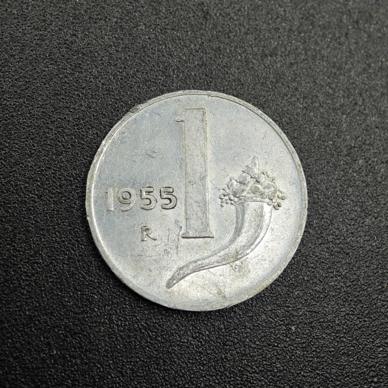 【淘币小摊】实时拍第七百七十九拍   散币场   满百包邮可预留二周 每周一统一发货   意大利1955年1里拉铝币