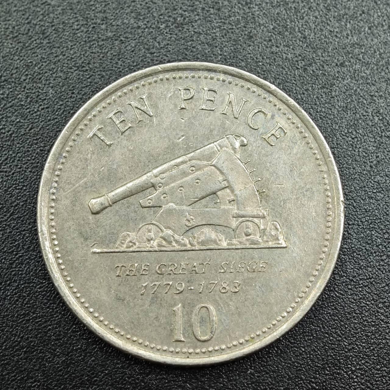 【淘币小摊】实时拍第七百七十九拍   散币场   满百包邮可预留二周 每周一统一发货   直布罗陀2008年10便士镍币