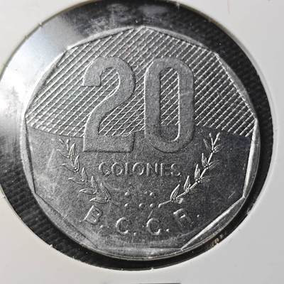 KK钱币收藏小铺  第360场  2月预留时间 周末发货 -  哥斯达黎加20科朗