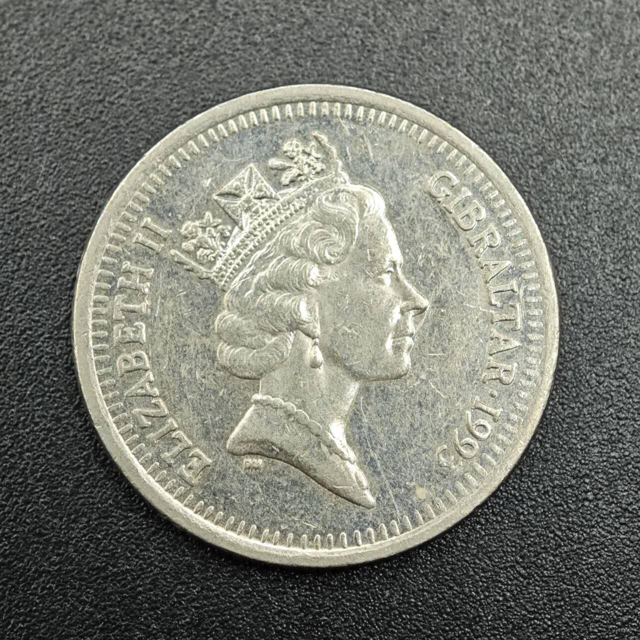 【淘币小摊】实时拍第七百七十九拍   散币场   满百包邮可预留二周 每周一统一发货   直布罗陀1993年10便士镍币