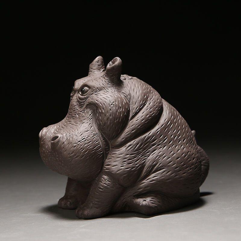 听雨轩（12） 手工紫砂河马招财茶宠