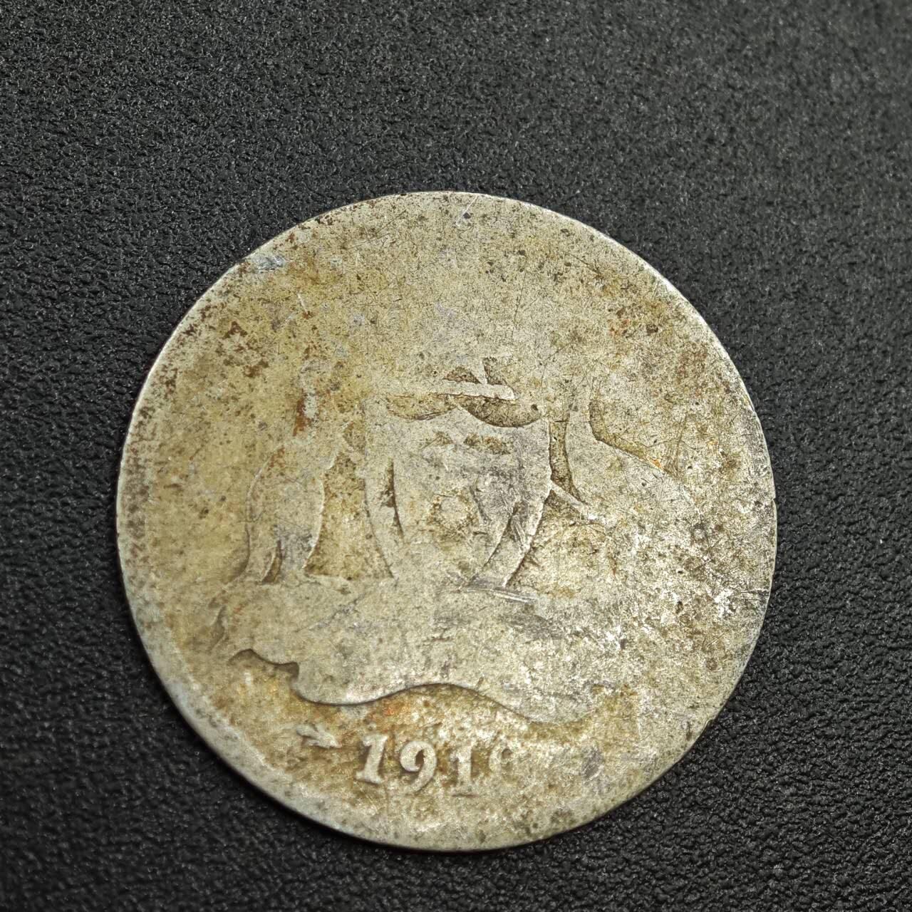 【淘币小摊】限时拍第七百八十拍  小银币场  满百包邮可预留两周  周一统一发货  澳大利亚1910年爱德华七世6便士银币