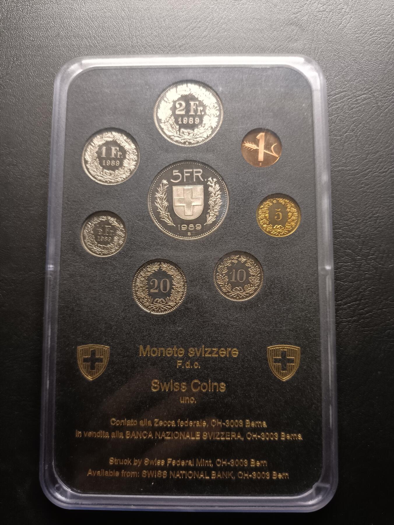 2025十一月第一期，总199期 瑞士1989年精致镜面币套装未流通