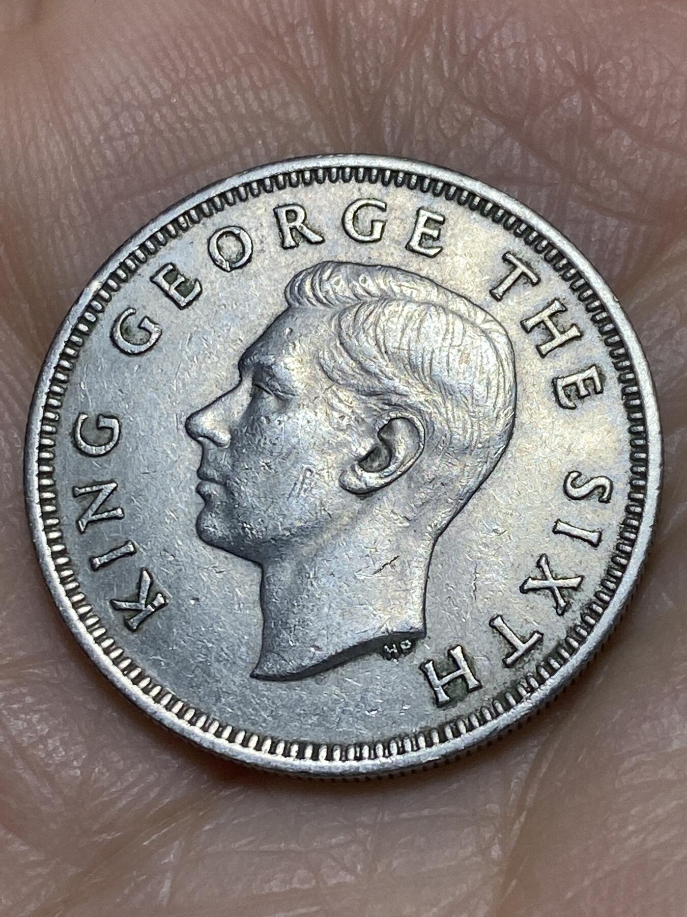 2025年第一百一十九场(总第一百四十五场）外国好品散币(免佣金) 新西兰🇳🇿1950年1先令(乔治六世第三版)