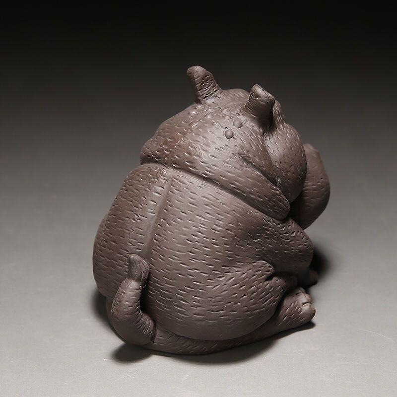 听雨轩（12） 手工紫砂河马招财茶宠