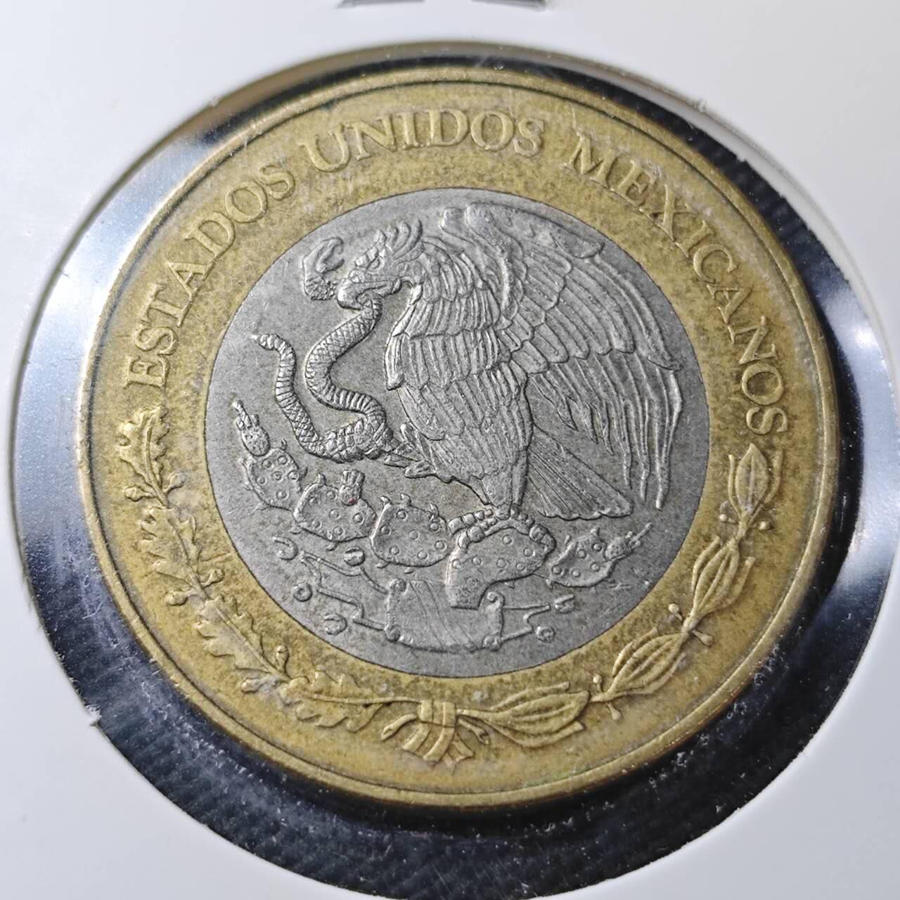 KK钱币收藏小铺  第360场  2月预留时间 周末发货 2000 墨西哥20比索纪念币