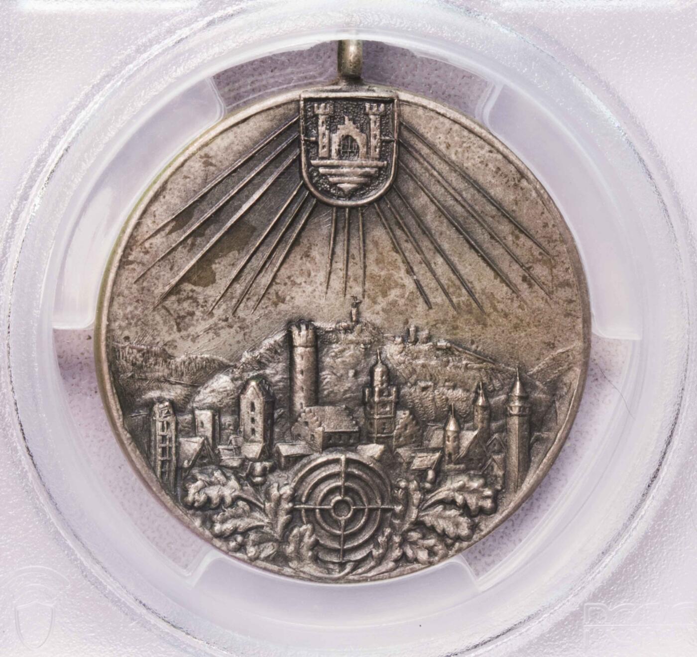 PCGS-MS63 1930德国拉文斯堡射击节银章唯一冠军
