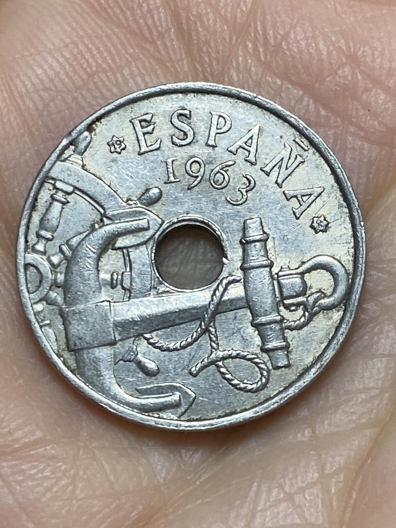 2025年第一百一十九场(总第一百四十五场）外国好品散币(免佣金) 西班牙🇪🇸1963(64)年50分