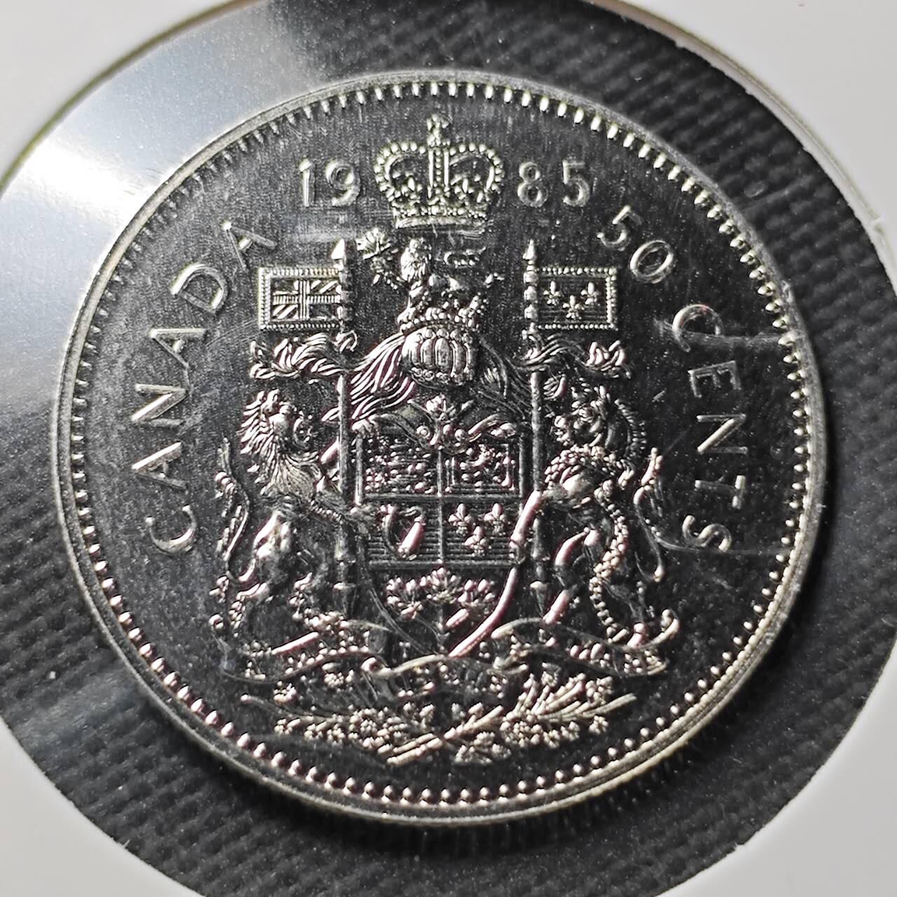 KK钱币收藏小铺  第361场  2月预留时间 周末发货  1985加拿大50分精制币