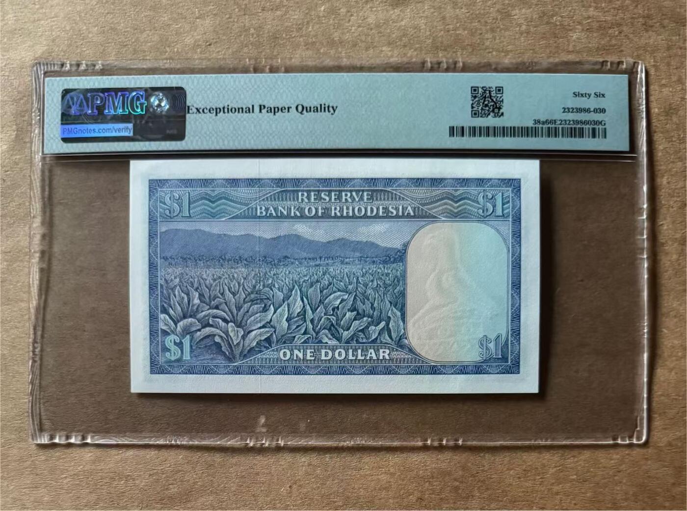 【礼羽收藏】🌏世界钱币拍卖第109期 罗德西亚 1979年1元 PMG66EPQ