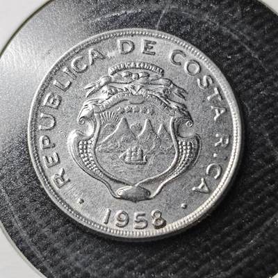 KK钱币收藏小铺  第361场  2月预留时间 周末发货 -  1958哥斯达黎加10分