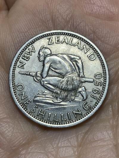 2025年第一百一十九场(总第一百四十五场）外国好品散币(免佣金) - 新西兰🇳🇿1950年1先令(乔治六世第三版)