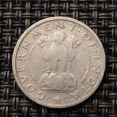 布加迪🐬～世界钱币(上海)🌾第 255 期 /  各国套币和散币 - 印度🇮🇳 1950年 1/4卢比