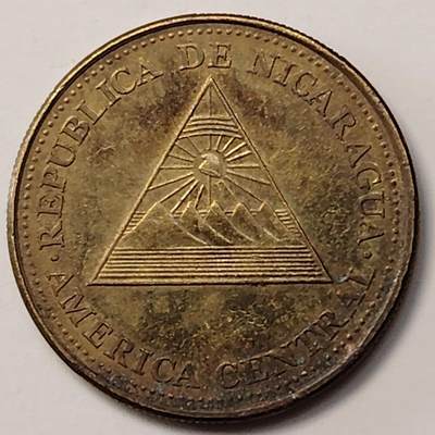 布加迪🐬～世界钱币(上海)🌾第 255 期 /  各国套币和散币 - 尼加拉瓜🇳🇮 2002年 25分