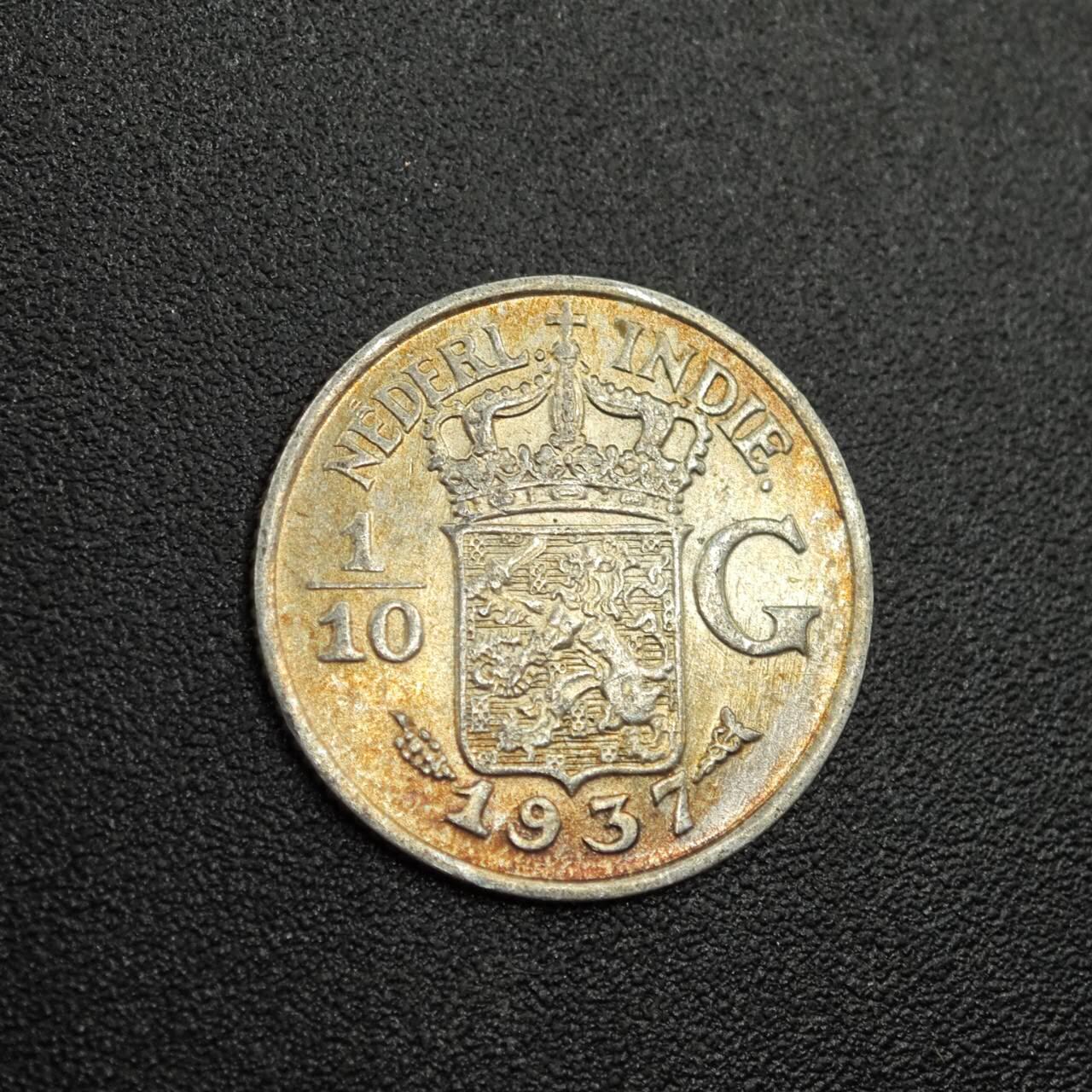 【淘币小摊】限时拍第七百八十拍  小银币场  满百包邮可预留两周  周一统一发货  荷属东印度1937年1/10盾银币