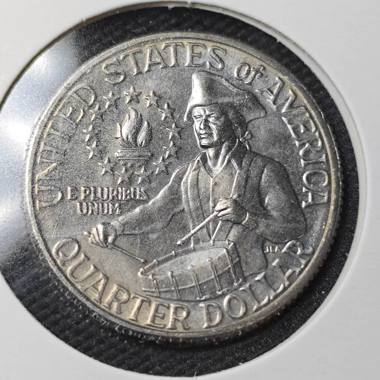 KK钱币收藏小铺  第361场  2月预留时间 周末发货  1976美国25分纪念币 建国200周年纪念