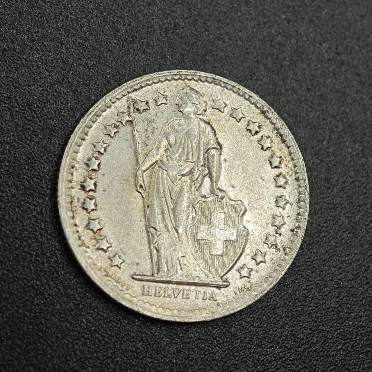 【淘币小摊】限时拍第七百八十拍  小银币场  满百包邮可预留两周  周一统一发货  瑞士1960年1/2法郎银币