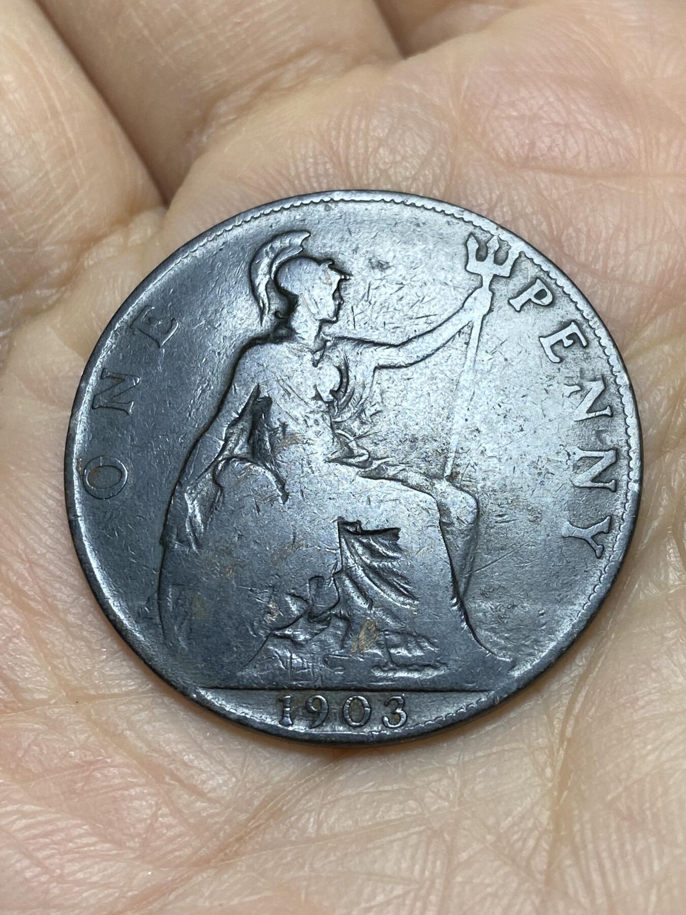 2025年第一百一十九场(总第一百四十五场）外国好品散币(免佣金) 英国🇬🇧1903年1便士(爱德华七世时期)