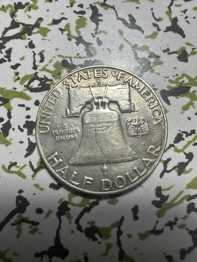 外国钱币，章 - 美国富兰克林半元银币