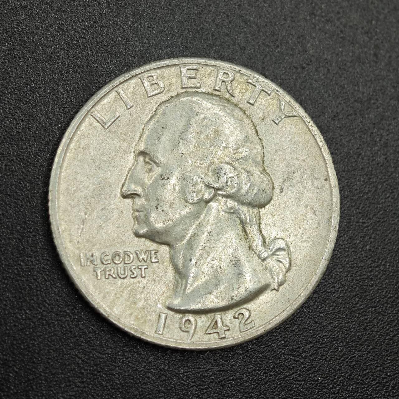 【淘币小摊】限时拍第七百八十拍  小银币场  满百包邮可预留两周  周一统一发货  美国1942年25分银币