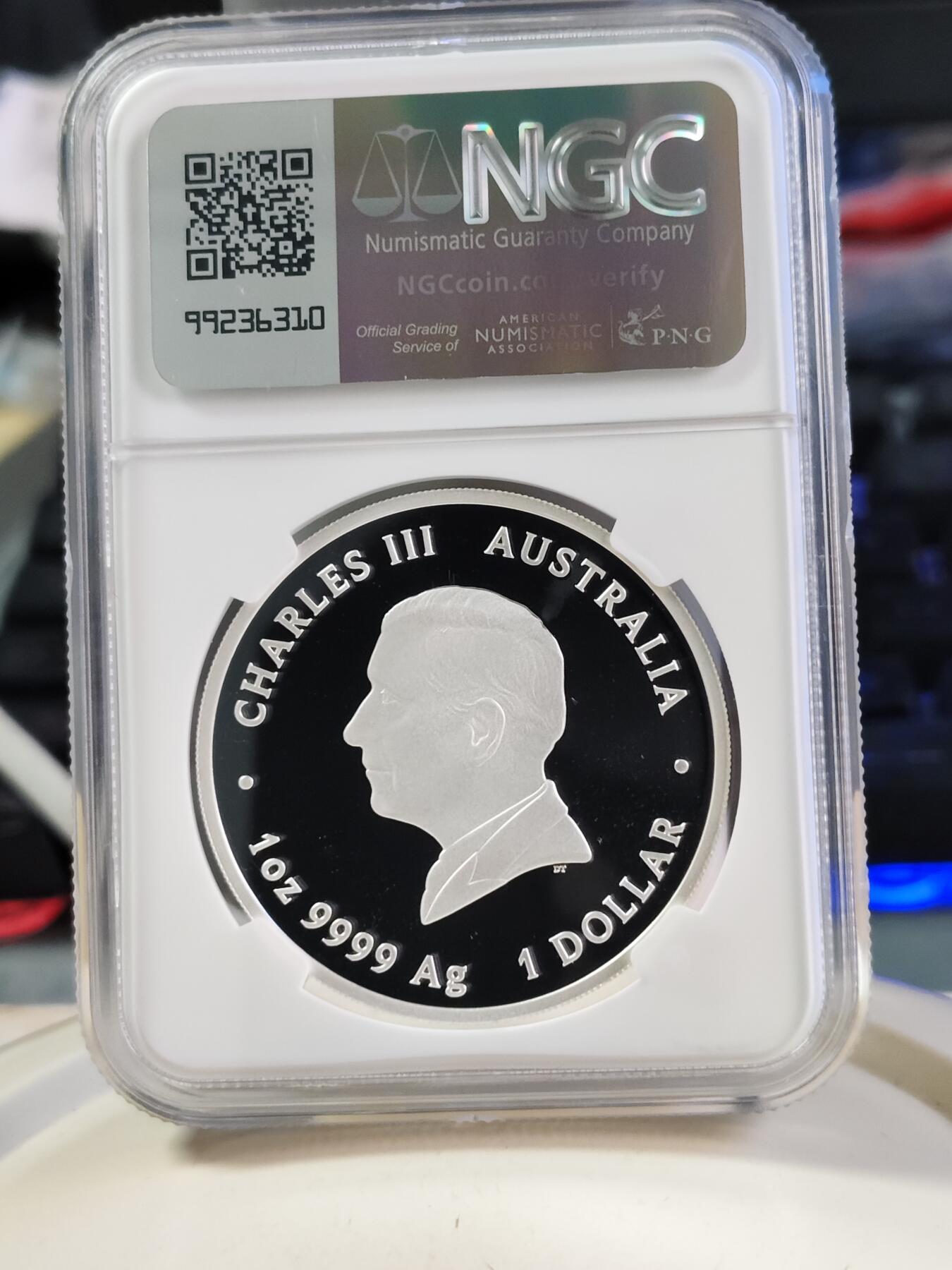 第180期拍卖【长期征集拍品】【北京币展专场】 NGC-PF70ULTRA CAMEO 2025年历史货币~澳大利亚宣言225周年精制纪念银币-1澳元（1盎司克重，999银，币径40.9MM，限量5千枚，盒证齐全）