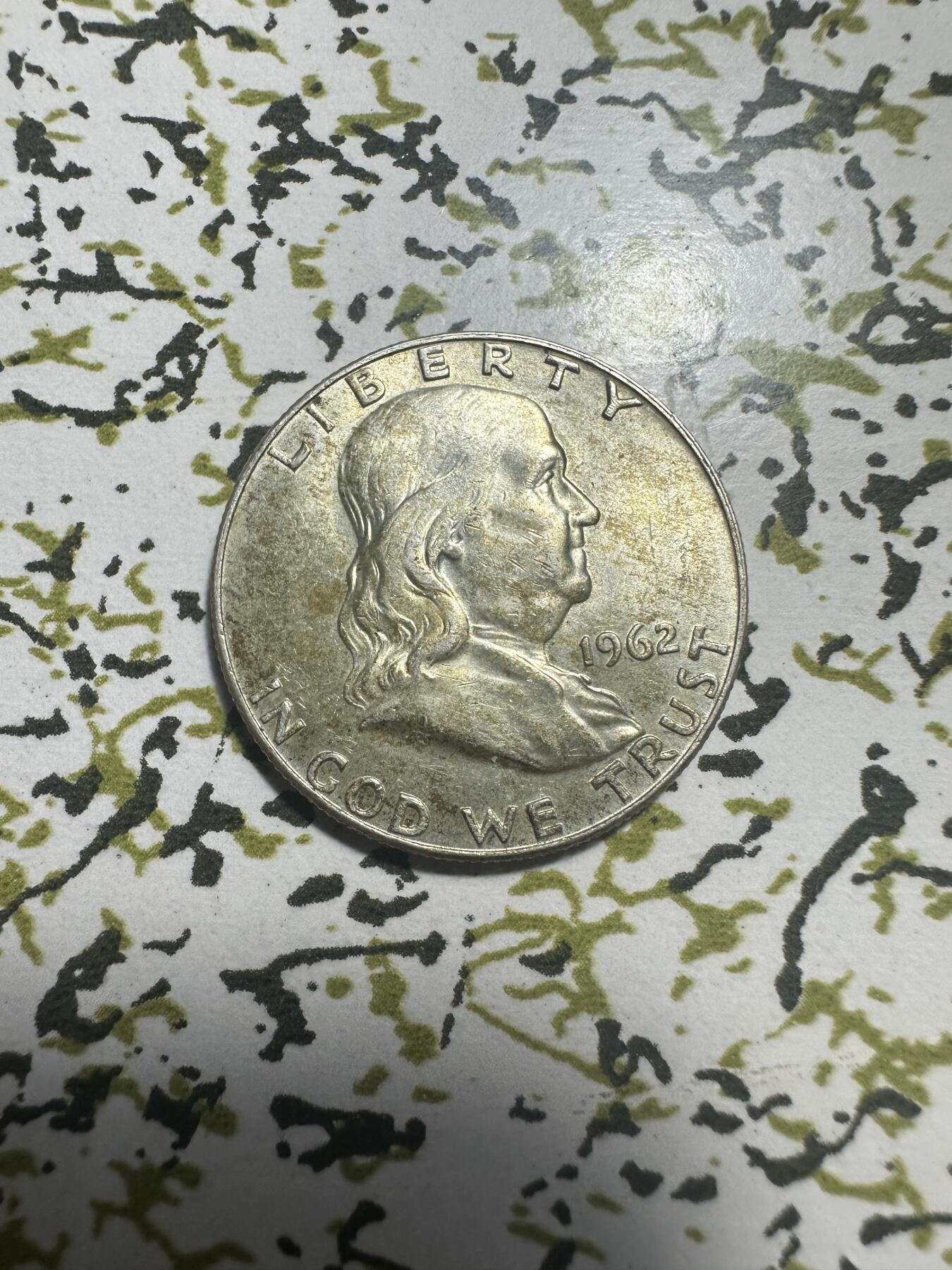 外国钱币，章 原光，美国富兰克林半元，偏少