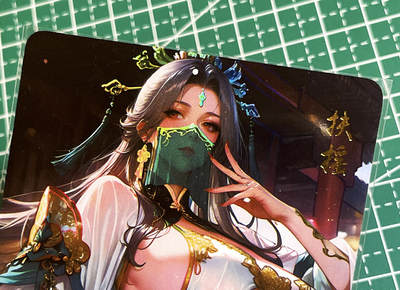 显眼宝35期 佣金1起 10月29日晚20:30截拍  - 造物卡牌   墨烬红颜系列    扶摇    共1张   彩闪工艺   大卡尺寸  63*88