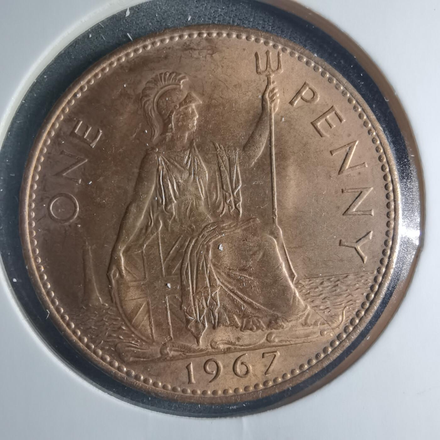 沼泽如烟--第885场 英国1967年1便士