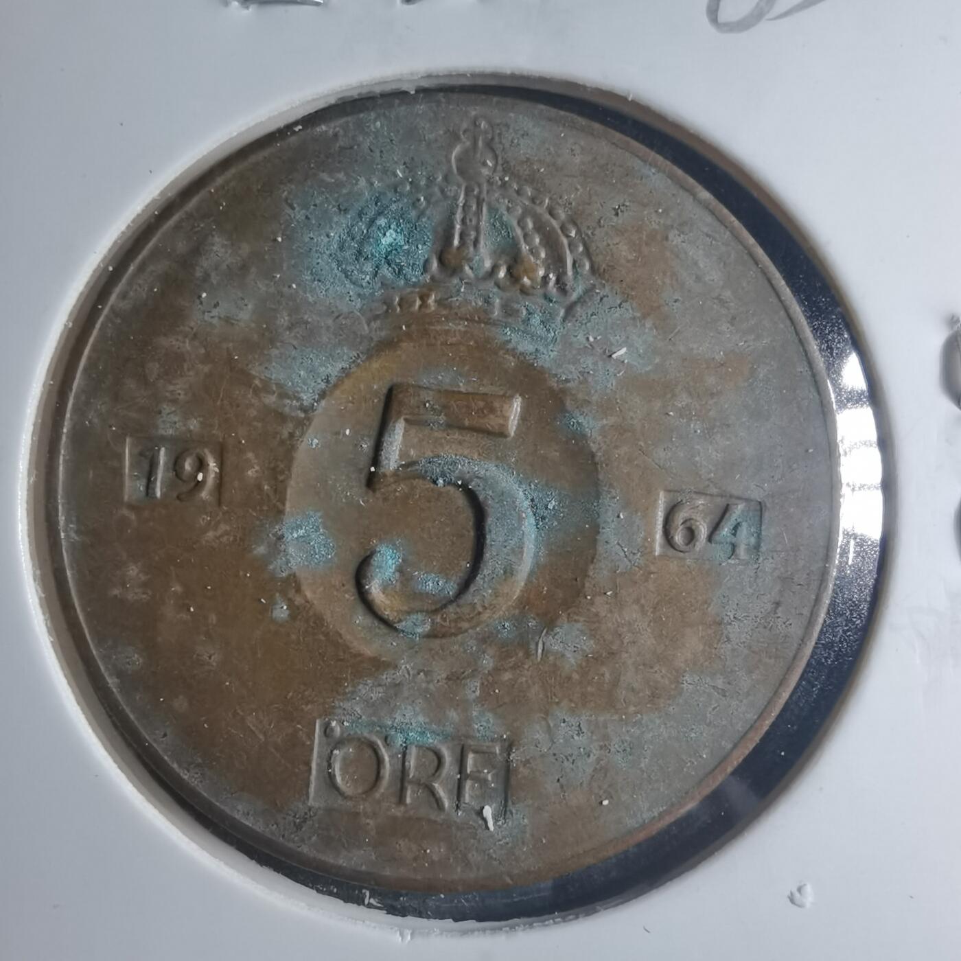 沼泽如烟--第885场 瑞典1964年5欧尔