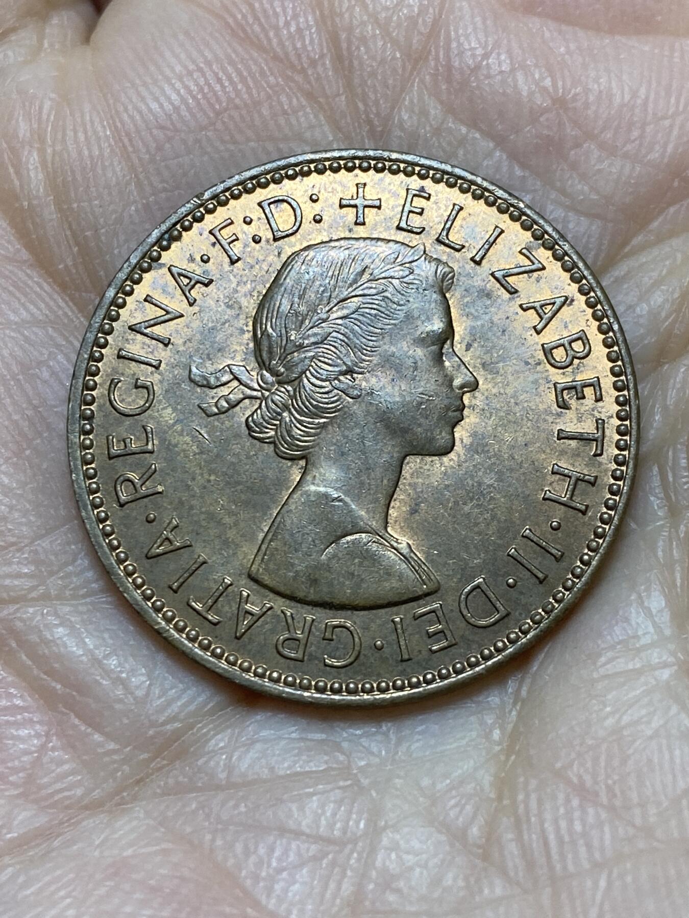 2025年第一百一十九场(总第一百四十五场）外国好品散币(免佣金) 英国🇬🇧1966年半便士(伊丽莎白二世青年桂冠第二版)