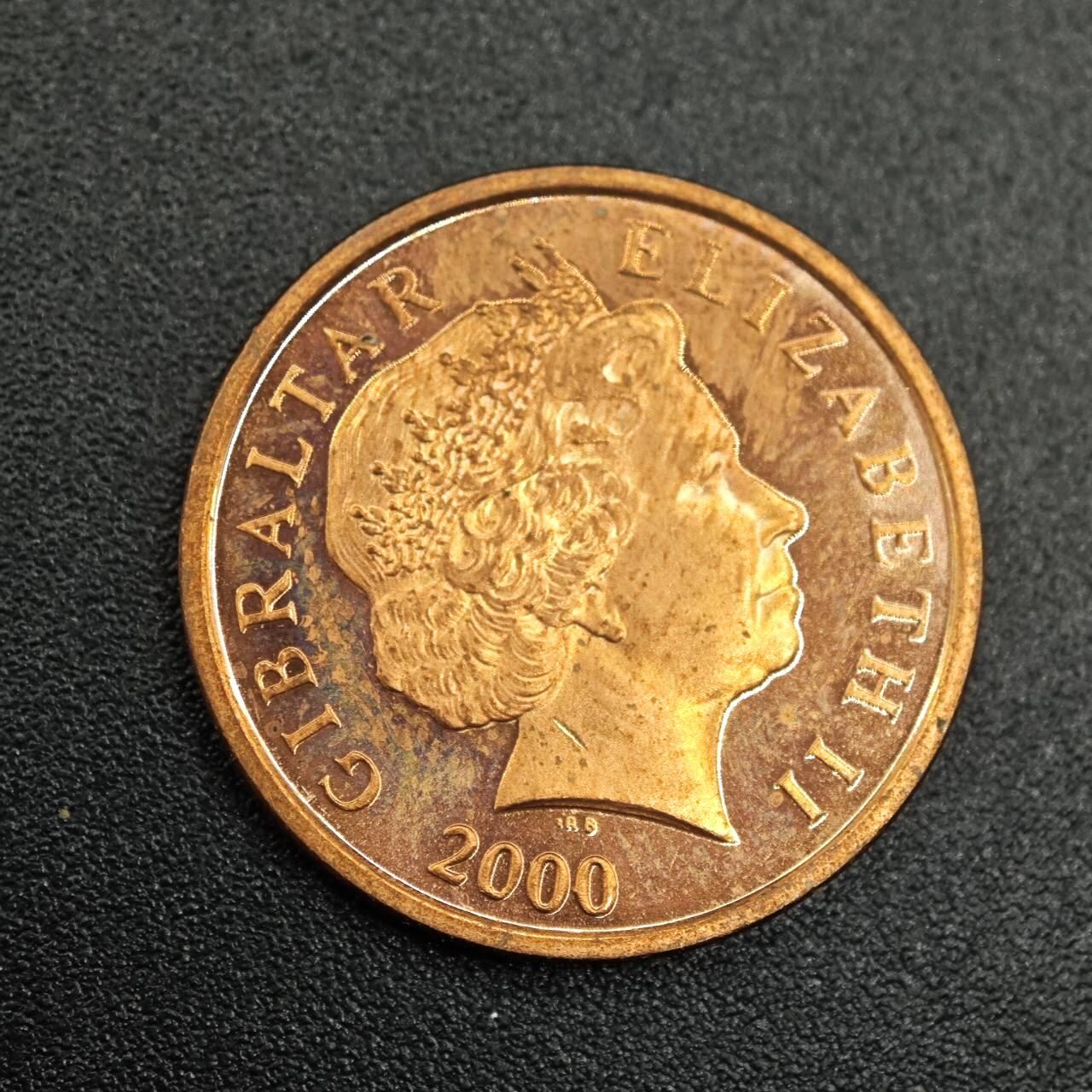 【淘币小摊】实时拍第七百七十九拍   散币场   满百包邮可预留二周 每周一统一发货   直布罗陀2000年一便士铜币