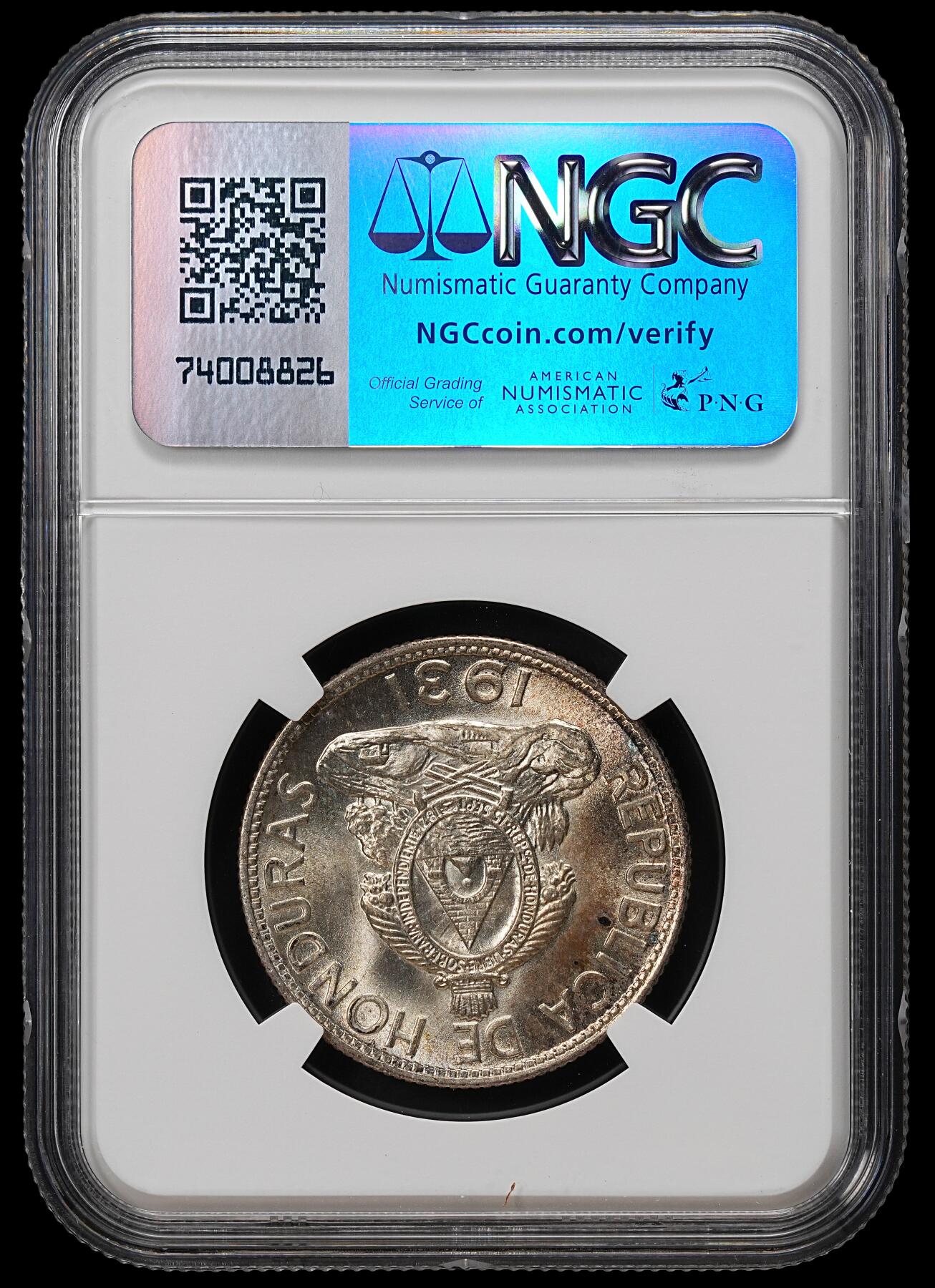 修遠堂世界钱币第九十一期 NGC MS65 1931年洪都拉斯1 LEMPIRA银币 12.50g，含银90%  当时面值最大的主币 冠军分   SBP同分成交价480美金