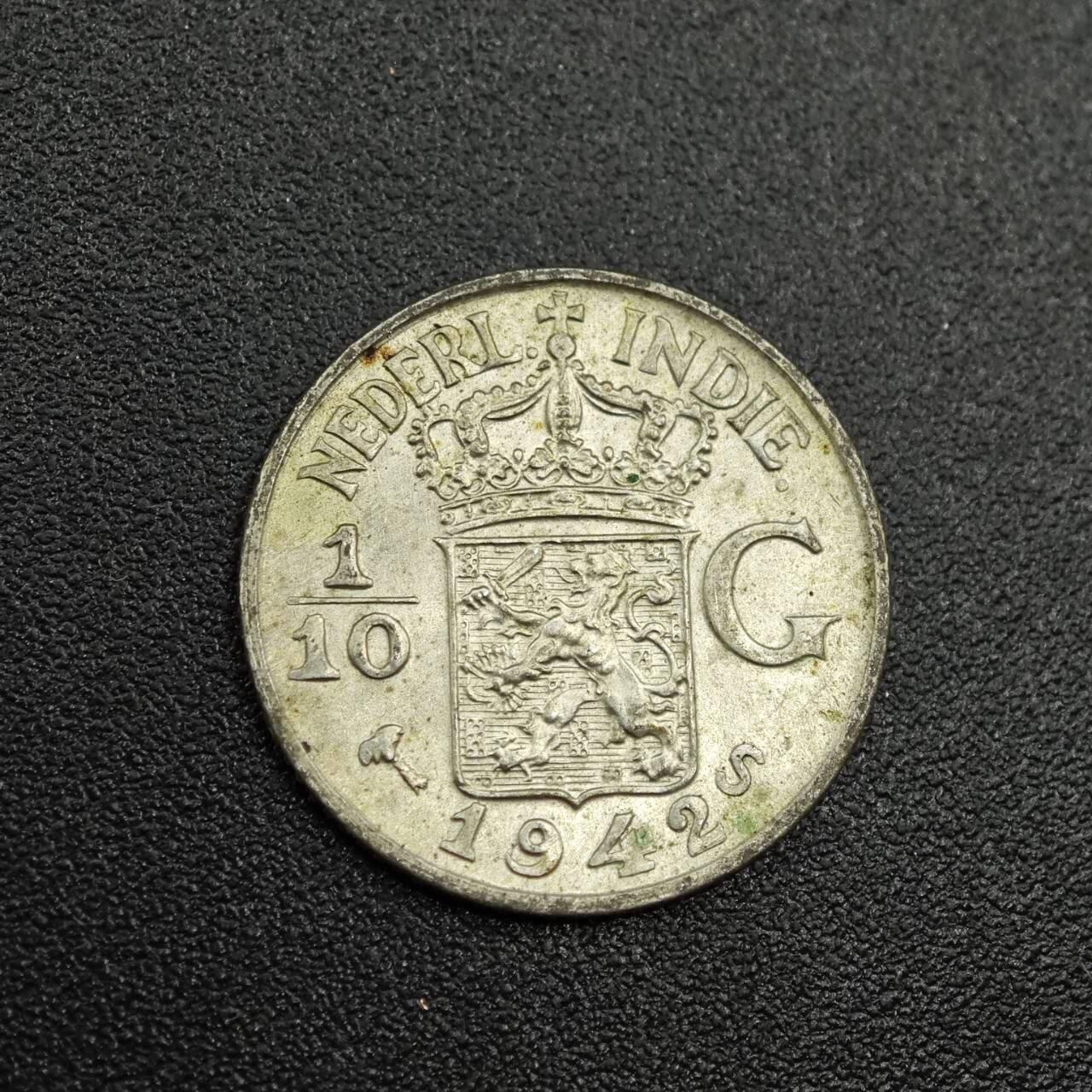 【淘币小摊】限时拍第七百八十拍  小银币场  满百包邮可预留两周  周一统一发货  荷属东印度1942年1/10盾银币